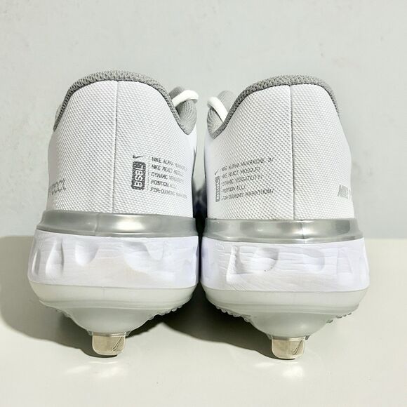 Nike Alpha Huarache Elite 3 Low “White Grey” Men’s Size 10 Baseball Cleats main image 5